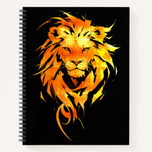 Carnet Portrait Majestueux du Lion d'Or