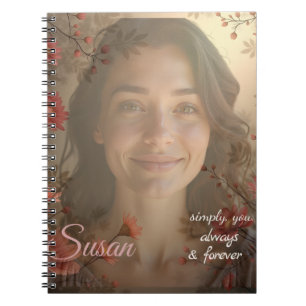 Carnet Portrait personnalisé pour elle – Cadeau photo per