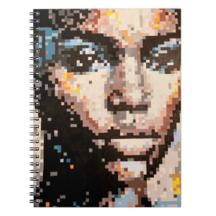 Carnet Portrait Pixel en Couleurs Vives