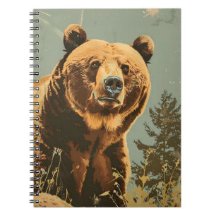 Carnet Portrait vintage de l'ours Brown
