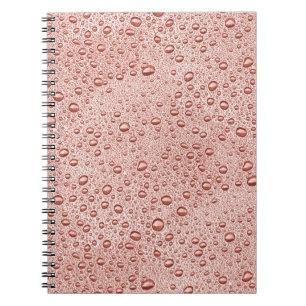 Carnet Poser des gouttelettes d'eau orange