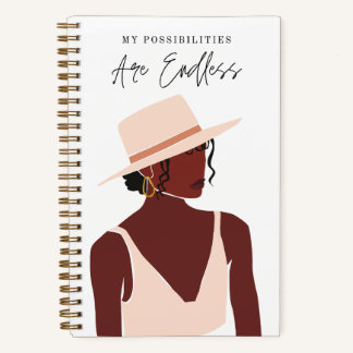 Carnet Possibilités illimitées | Fille noire | Spirale