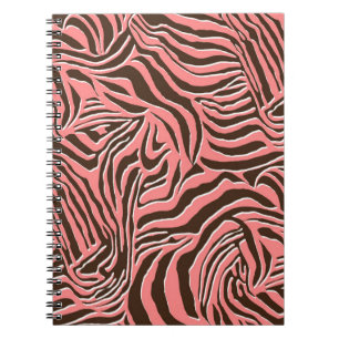 Carnet Poster de animal, modèle zèbre sans soudure.