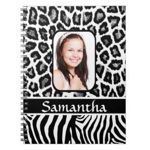 Carnet Poster de animal noir et blanc