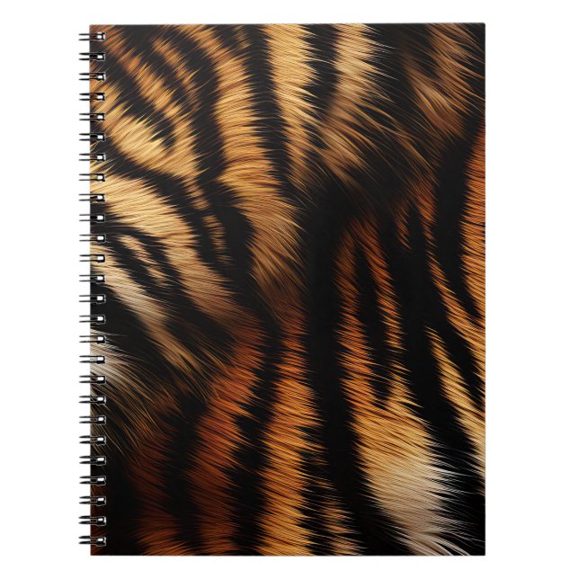 Carnet Poster de animal Orange Black Tiger Stripes (Devant)