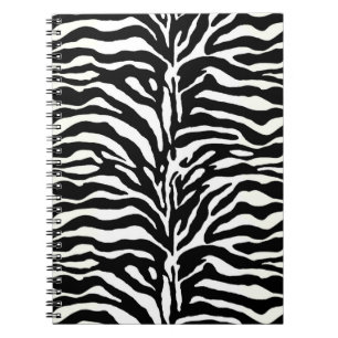 Carnet Poster de animal sauvage, Zèbre en noir et blanc