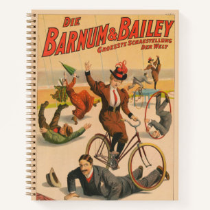 Carnet Poster De Cirque Allemand vintage, 1900.