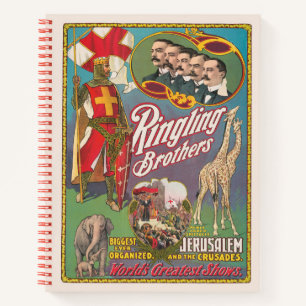 Carnet Poster de cirque vintage Ringling Brothers
