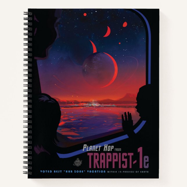 Carnet Poster de l'espace rétro - Les spectateurs observe (Devant)