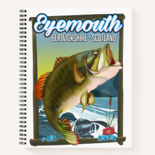 Carnet Poster de pêche Eyemouth Berwickshire Scotland. Po