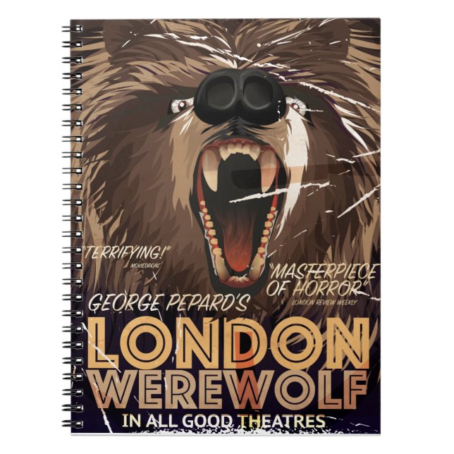 Carnet Poster du film Vintage Werewolf de Londres (Devant)