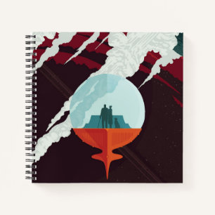 Carnet Poster Espace Rétro Mission Cassini À Saturne