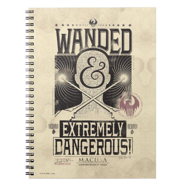 Carnet Poster Recherché déambulé et extrêmement dangereux (Devant)