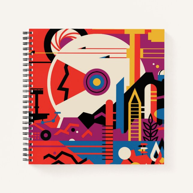 Carnet Poster spatial Retro - Programme d'exploration de  (Devant)