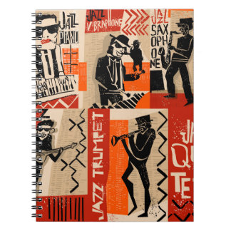 Carnet Poster vintage Cool du Jazz Band