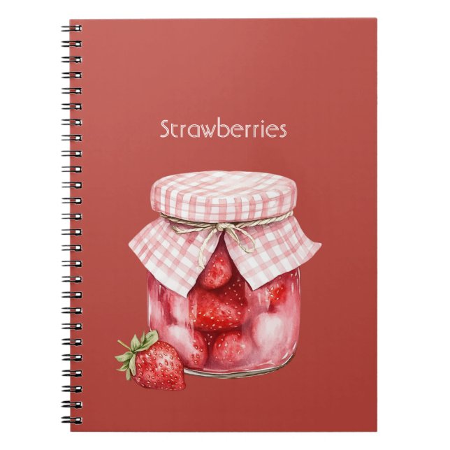 Carnet Pot de fraises aux fruits rouges (Devant)