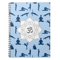 Pots De Yoga Et Fleur De Lotus En Bleu