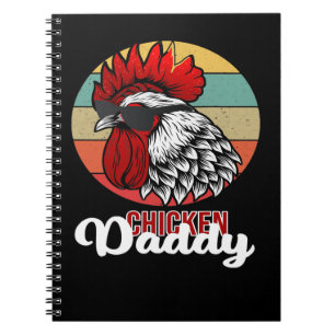 Carnet Poulets de poule Mens Vintage poulet papa Retro Fa