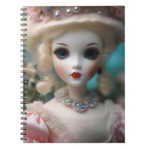 Carnet Poupée Vintage bleue,