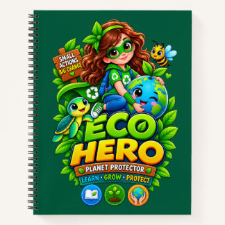 Carnet pour enfants Eco Hero Protecteur de la plan
