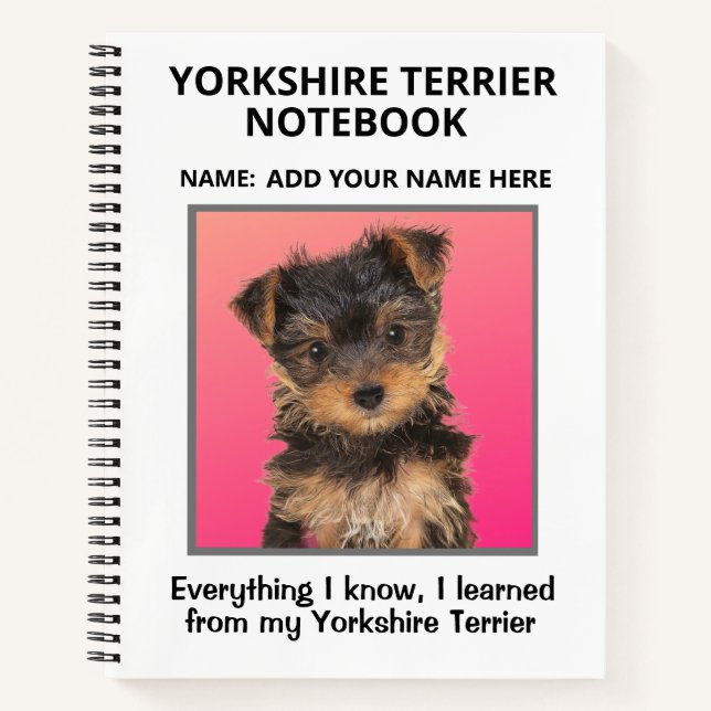 Carnet pour les amateurs de Yorkshire Terriers (Devant)