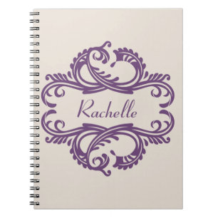 Carnet pourpre Chic Damask