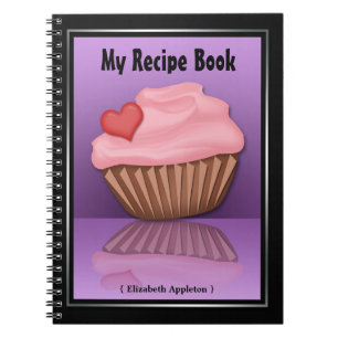 Carnet pourpre de recette de réflexion rose de