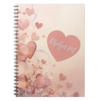 Carnet poussière de fée Rose Heart Cascade Monogramme Abs