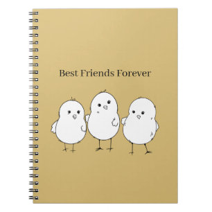Carnet Poussins Bébés Blancs Or Amis Pour Toujours