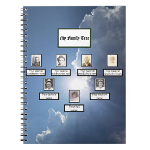Carnet Poutres solaires et nuages Arbre de famille de tro