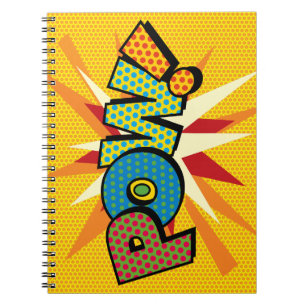 Carnet POW Amusant Rétro Bande Dessinée Pop Art