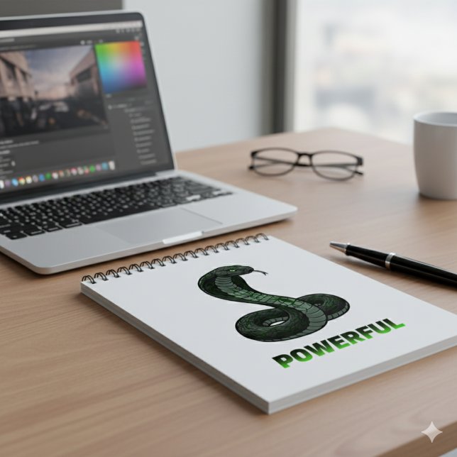 Carnet Powerful Cobra Spiral Notebook – Strength & Focus (Créateur téléchargé)