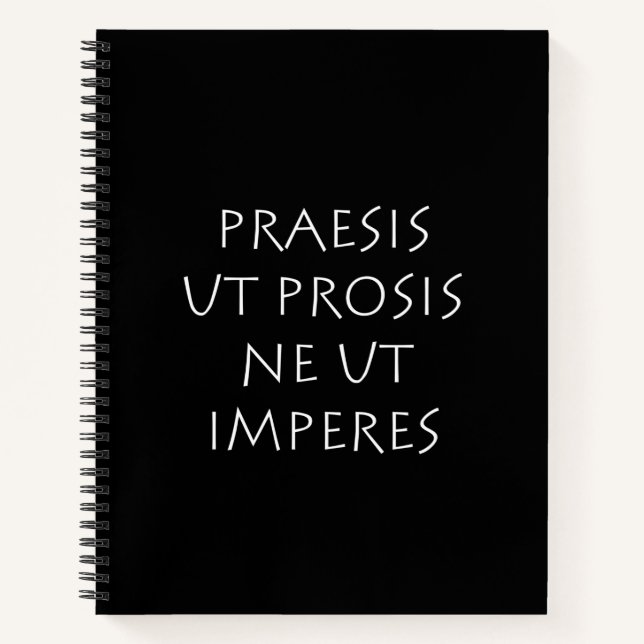 Carnet Praesis ut prosis ne ut impéres (Devant)