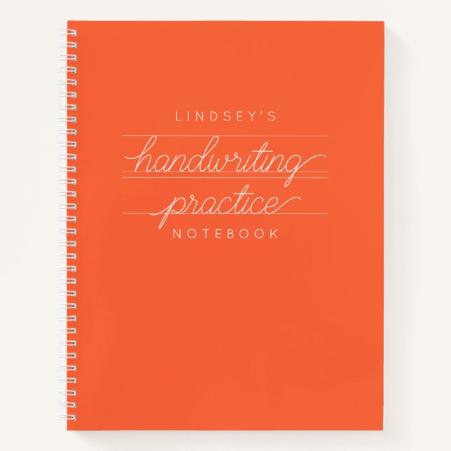 Carnet pratique d'écriture manuscrite personnalisé (Devant)