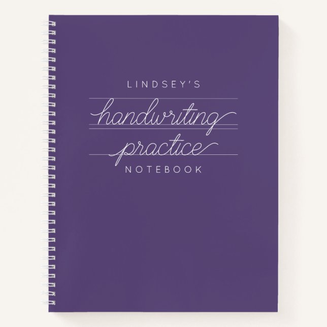 Carnet pratique d'écriture manuscrite personnalisé (Devant)