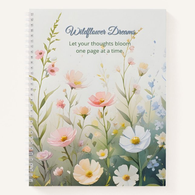 Carnet Pré fleur sauvage en fleur (Devant)