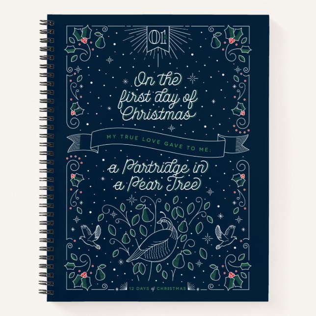 Carnet Premier jour de Noël Notebook College-Ruled (Devant)