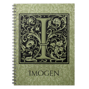 Carnet Premier monogramme de lettre de la lettre I