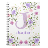 Premier nom initial plus Janice avec fleurs