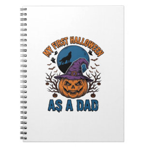 Carnet Premier T-shirt Papa Halloween Vintage Citrouille