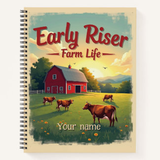 Carnet Première Riser Retro Farm Grange Scène
