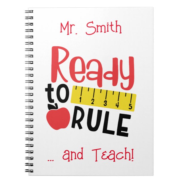 Carnet Prêt À Régler La Règle Et Apple (Devant)