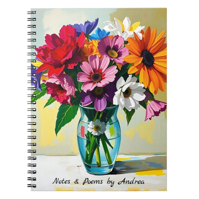 Carnet Pretty Floral Botanical Personalized (Devant)