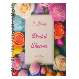 Carnet Pretty Floral Framed Roses Tulips Hydrangea Event 