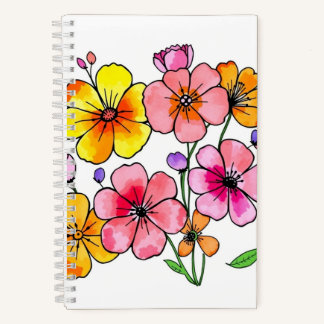 Carnet Pretty Floral Pattern Notebook