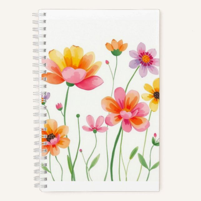 Carnet Pretty Floral Pattern Notebook (Recto)