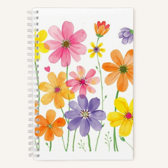 Carnet Pretty Floral Pattern Notebook (Recto)