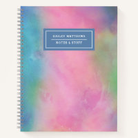 Pretty Pastel Rainbow Cravate-Dye Aquarelle Nom