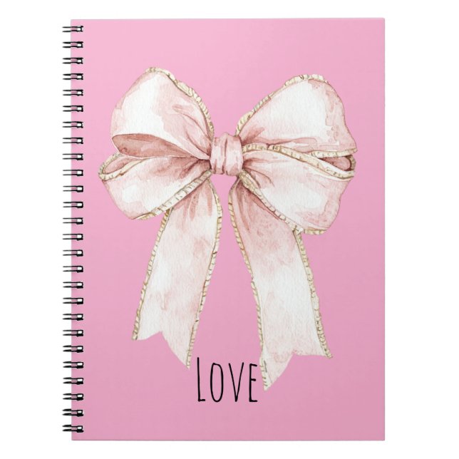 Carnet Pretty Pink Bow (Devant)
