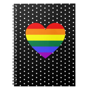 Carnet Pride LGBT Coeur arc-en-ciel